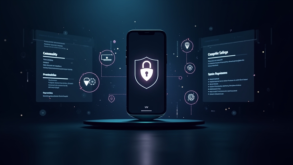 Smartphone mit Sicherheits- und Kompatibilitätssymbolen im Casino-Design